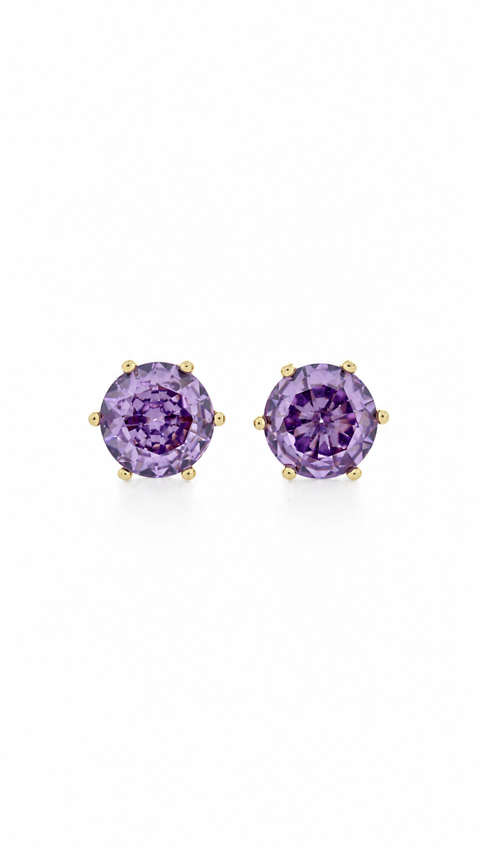 Purple Round Earrings