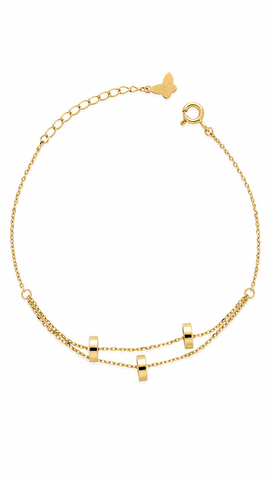 Double-Layer Triple Bead Bracelet