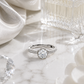Round Solitaire Flower Ring