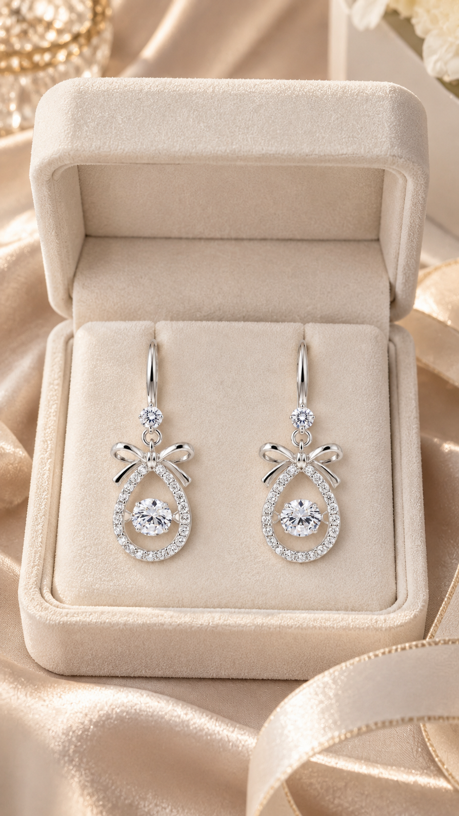 Bow Teardrop Earrings