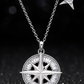 Silver Compass Star Necklace