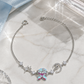 Silver Celestial Butterfly Moon & Star CZ Charm Bracelet