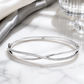 925 Sterling Silver CZ Infinity Crossover Bangle Bracelet for Women