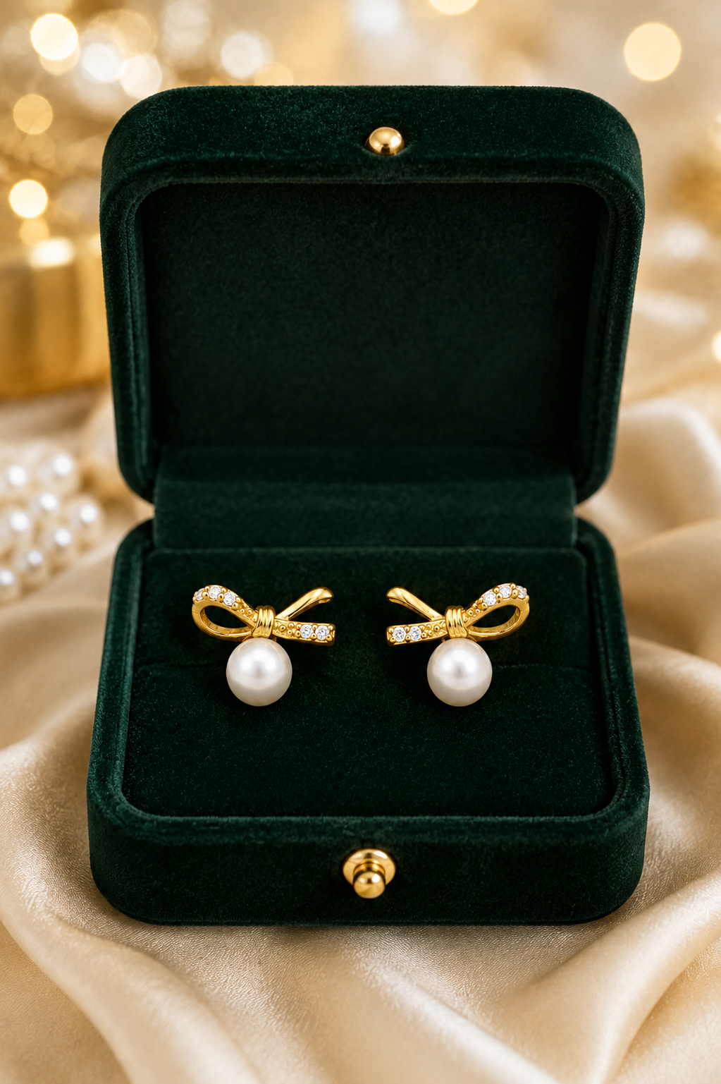 Bow Pearl Earrings