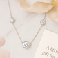 Triple Zircon Necklace for Women 925 Silver Finish Elegant Minimal Daily Wear Chain