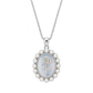 925 Silver Rose Pearl Pendant Necklace for Women – Elegant Vintage Charm Jewelry