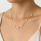 Gold Plated Pearl Chain Necklace for Women – Elegant Minimal Jewelry