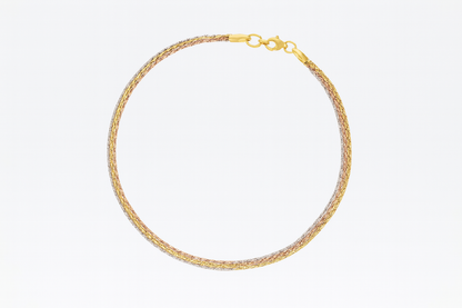 Elegant Tri Color Multi Layer Rope Anklet for Women & Girls | Daily Wear Adjustable Comfort Fit Anklet