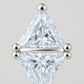Elegant Dual-Triangle Diamond Cut Zircon Stud Earrings for Women | Premium Silver Finish | Daily Wear & Party Wear Jewelry