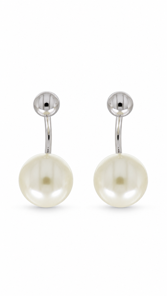 Silver Pearl Earrings