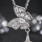 Silver Butterfly Drop Necklace