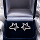Silver-Tone Star Earrings