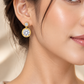 Gold Round Earrings