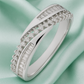 Stylish 925 Silver Dual Row Baguette & Round CZ Band Ring for Women – Elegant Party & Daily Wear Ring