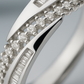 Stylish 925 Silver Dual Row Baguette & Round CZ Band Ring for Women – Elegant Party & Daily Wear Ring