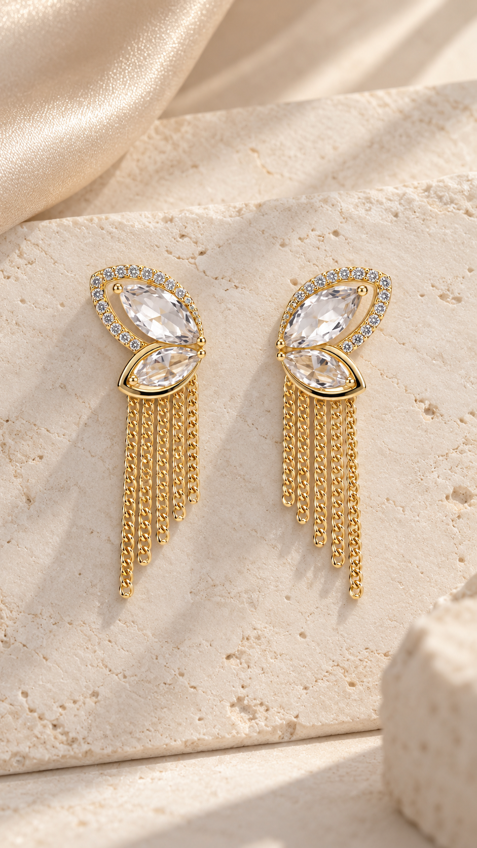 Butterfly Tassel Chain Earrings