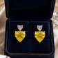 Heart-Cut Yellow Earrings
