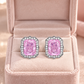 Silver Pink Earrings