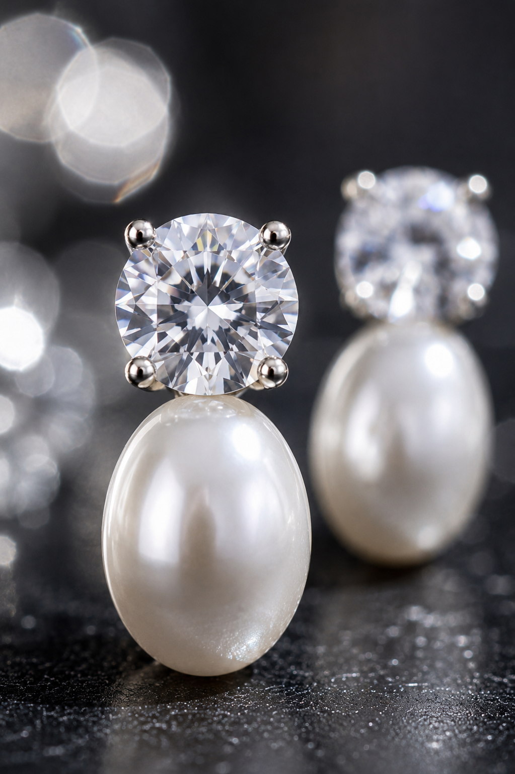 Round & Oval Pearl Earrings