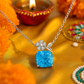 Rose Gold Plated Floral Pendant Necklace for Women – Pink CZ Stone & Pearl Accent