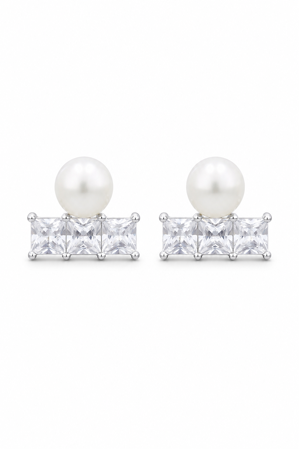 Silver Pearl Earrings