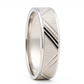 Geometric Pattern Silver Finish Ring for Men Stylish Textured Band for Daily and Party Wear