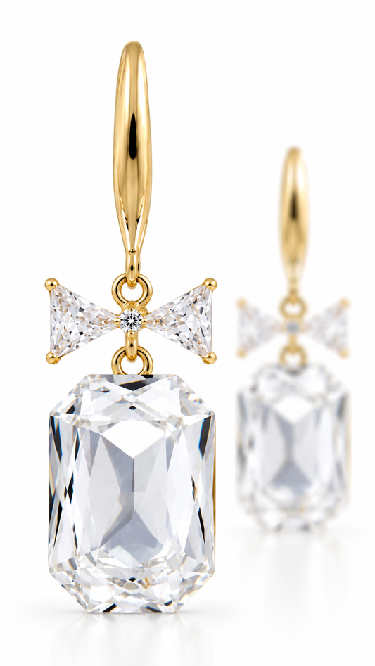 Gold Bow Earrings