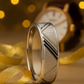 Geometric Pattern Silver Finish Ring for Men Stylish Textured Band for Daily and Party Wear