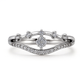 Crown Design Zircon Ring for Women 925 Silver Finish Elegant Princess Style Finger Ring