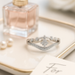 Crown Design Zircon Ring for Women 925 Silver Finish Elegant Princess Style Finger Ring