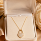 Golden Heart Lock Necklace