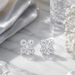 Four-Petal Round Earrings