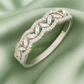 Designer 925 Silver Twisted Baguette Zircon Band Ring for Women – Elegant Daily & Party Wear Jewelry