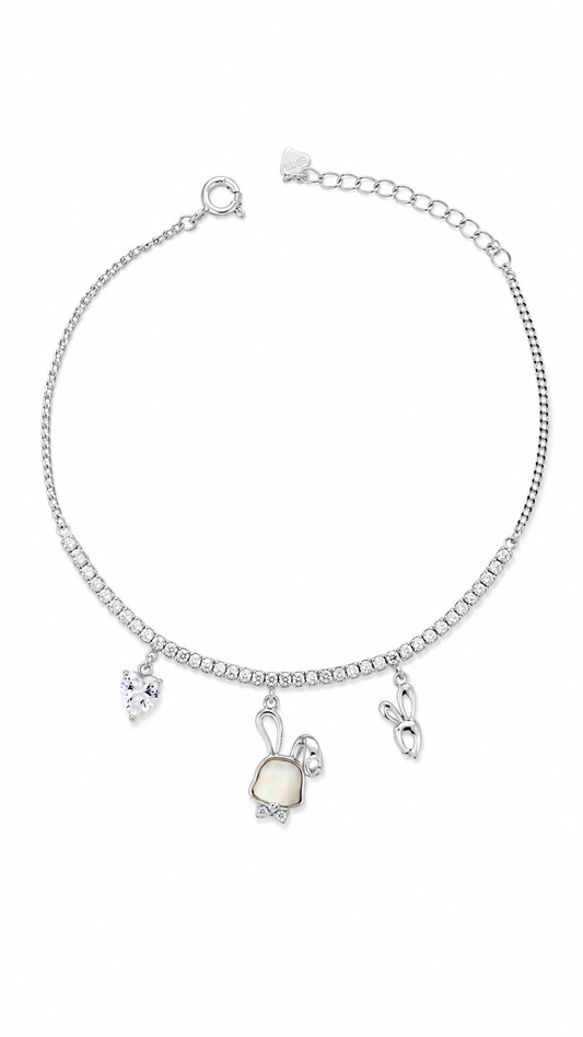Bunny & Heart Charm Bracelet