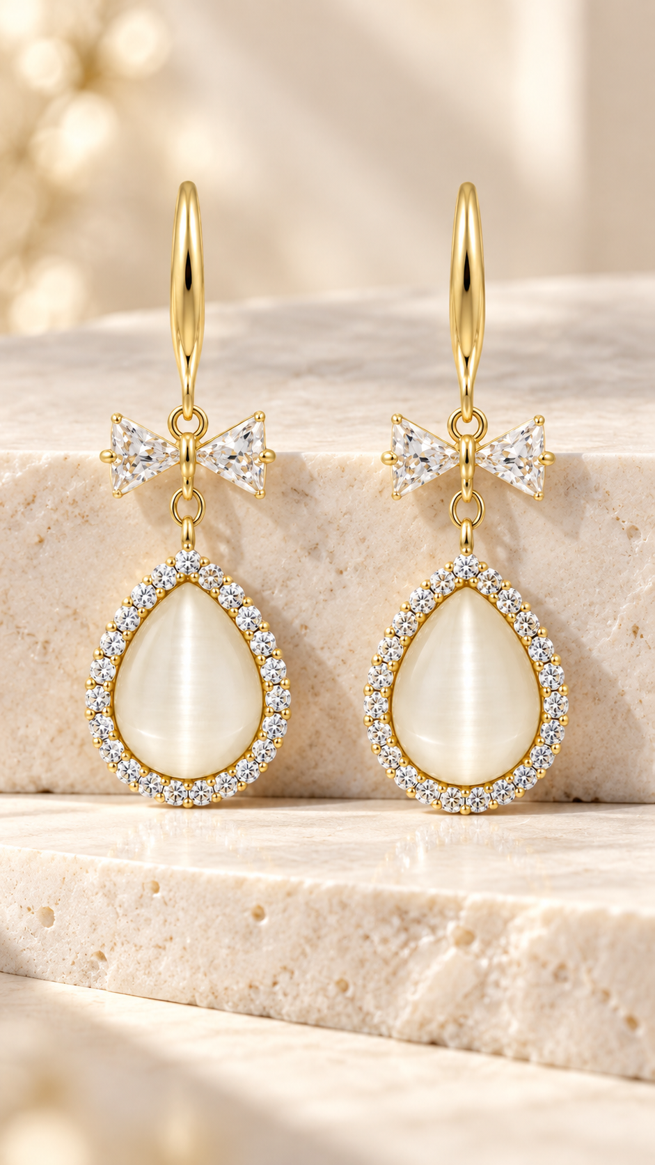 Gold Bow Earrings