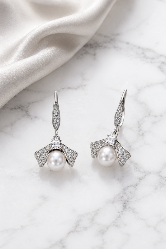 Bow Pearl Earrings