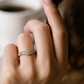 925 Silver Wave Design Baguette & Round Zircon Band Ring for Women – Elegant Minimalist Jewelry