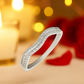 925 Silver Wave Design Baguette & Round Zircon Band Ring for Women – Elegant Minimalist Jewelry