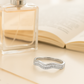 925 Silver Wave Design Baguette & Round Zircon Band Ring for Women – Elegant Minimalist Jewelry
