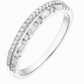 925 Silver Dual Row Baguette & Round Zircon Band Ring for Women – Elegant Everyday & Party Wear
