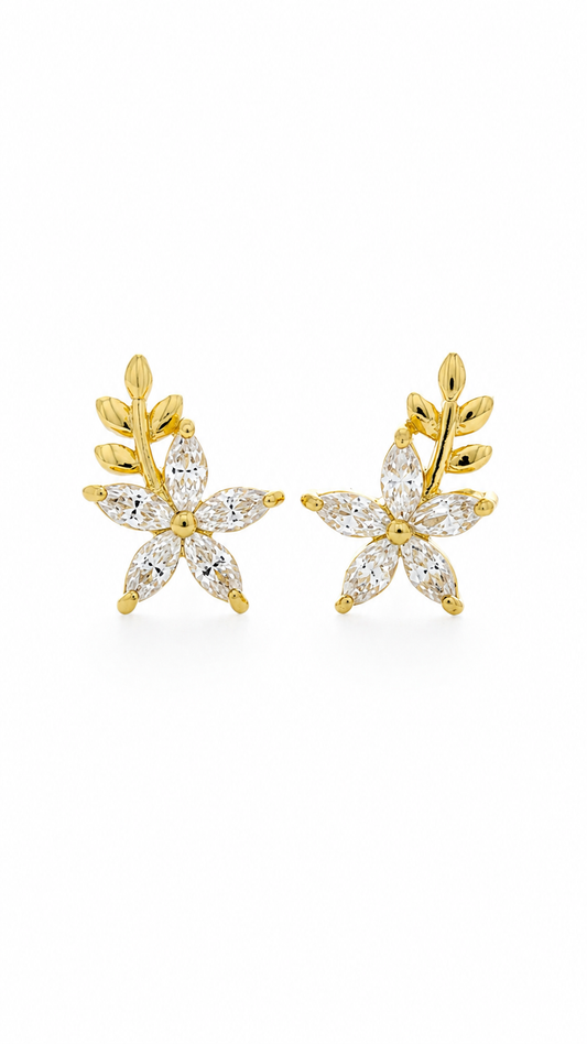 Flower & Leaf Earrings