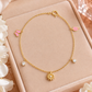 Pink Butterfly & Flower Charm Bracelet