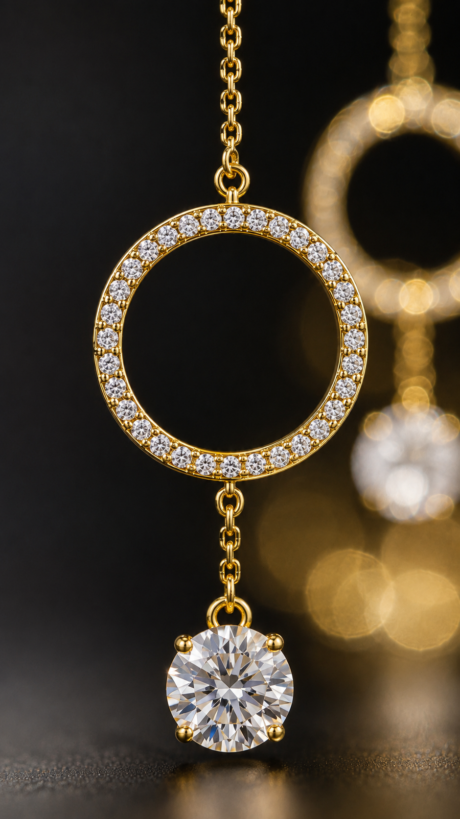 Chain Circle Earrings