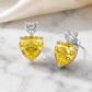 Heart-Cut Yellow Earrings
