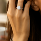 925 Silver Emerald Cut Solitaire Ring with Twisted Band – Classic Elegant Zircon Ring for Women