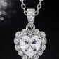 Silver Heart Halo Necklace