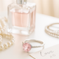 925 Silver Pink Solitaire Ring with Side Zircons – Romantic Elegant Promise Ring for Women