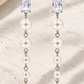 Graduated Pearl Long Drop Earrings