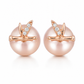 Rose Gold Pearl Earrings