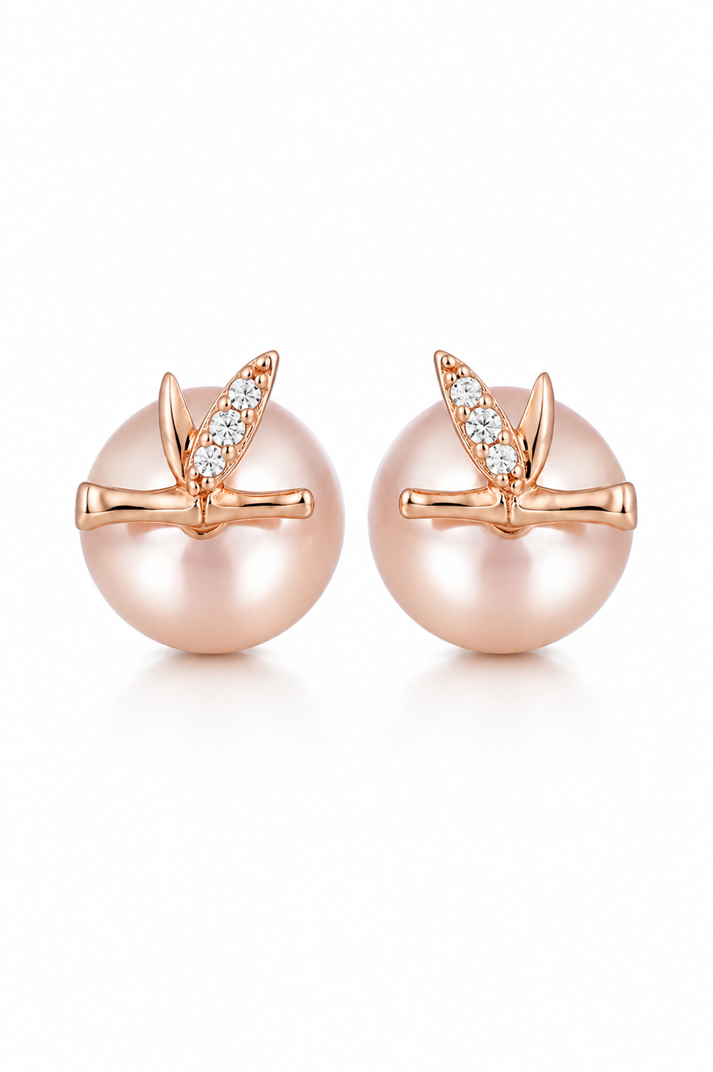Rose Gold Pearl Earrings